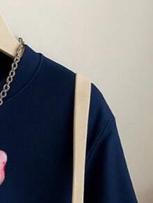 Women Sweatshirts - 藏蓝色 - 查看 3