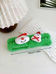 3 piezas de diadema y muñequera para lavabo de Navidad. Diseños de árbol de Navidad, reno de Navidad, Papá Noel y muñeco de nieve. Diadema y muñequera para limpieza del lavabo. Conjunto de diadema y muñequera para el cuidado de la piel, adecuado para el lavado de la cara, maquillaje y spa. Diseño de Papá Noel, accesorio de pelo de Navidad como regalo para mujeres.