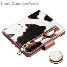 Slim Bifold Wallet RFID Credit Card Wallet Small Cute Card Holder For Women, Brown Cow{"Color_name":"BrownCow"} - 多色22 - 查看 5