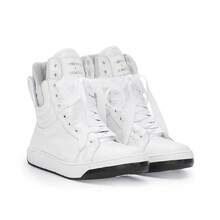Women's High-Top Bootie Sneakers, Comfortable Hardcore Fitness - 白色 - 查看 7