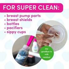 Dapple On Go Breast Pump Bottle Cleaning Kit For Nursing Use  Plastic Red Easy To Clean Portable Set - 預設 - 查看 3