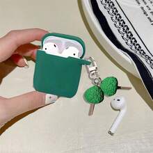 Silicone Green Holiday Atmosphere Protective Case Compatible With Airpods 1/2, 4, Pro, 3 Wireless Bluetooth Earphones