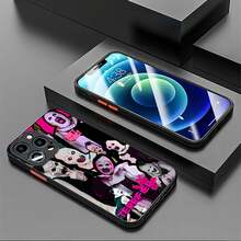 Qué divertido Qué horror Estuche para teléfono con patrón de payaso Compatible con fundas para teléfonos   17  16 Pro Max  15 Pro Max  13 y  12 Hecho de material de TPU, brinda protección contra golpes y caídas Es un gran regalo para familiares, amigos, novios, novias y Halloween - Negro - Ver 3
