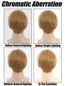 Men's Short Pixie Cut Synthetic Wig, Easy To Comb, Quickly Wear Travel,Halloween Natural Hair Wigs