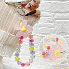 Cordón para teléfono estilo femenino, dije para teléfono, colgante para teléfono, correa de muñeca anti-caída con clip universal