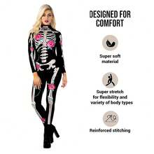 Morph Skeleton Costume Women, Womens Skeleton Costume, Womens Halloween Costumes, Halloween Costumes For Women Adult{"Size_name":"X-Large","Color_name":"Pink"} - Hồng - Xem 5