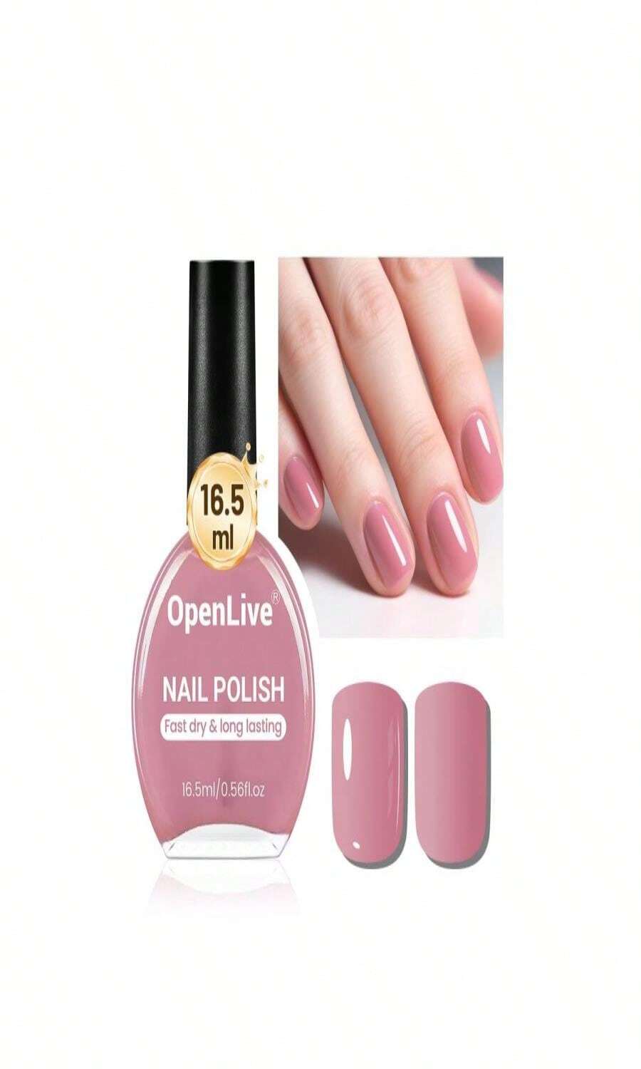 OpenLive 165ml Brown Nail Polish Large Volume Quick Drying Nail Polish, Fast Drying And Long Lasting Color Nail Art DIY Home Manicure Gift For Women - ColorD - 查看 1