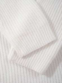 男士休闲宽松拉链领罗纹套头毛衣，简约百搭，秋冬款