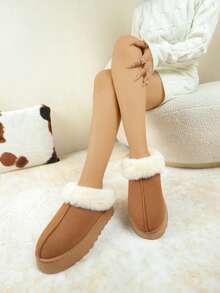 Nuevas botas de nieve para mujer de estilo bohemio, forradas térmicamente y cálidas para deportes al aire libre, para otoño/invierno