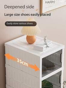 1 件可折叠鞋架，防尘宿舍鞋子收纳可折叠鞋盒，篮球鞋盒，塑料鞋盒，透明入口鞋架，家用鞋柜，鞋子收纳套装 - 彩色 - 查看 12