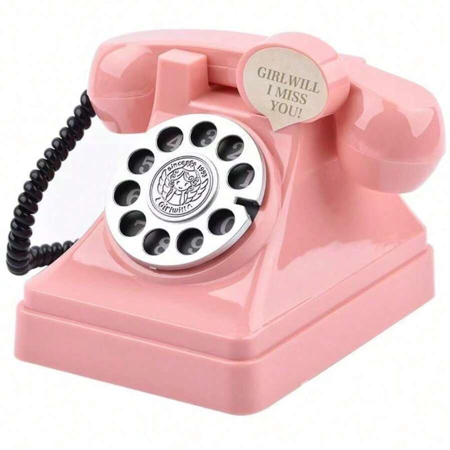 Charming Penny Phone Bank Heart-Shaped Retro Style Room Decoration Ideal Birthday Gift For Girls Unique Photography Prop Mixed Colors Decorative Display Piece Gift Giving Item Retro Room Decor Heart-Shaped Bank Vintage Aesthetic Whimsical Design Artisanal Replica Lightweight Decor Kids Educational Toy - 粉色 - 查看 1