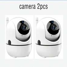 1/2pcs WiFi Security Camera With 355° Panoramic View, Two-Way Audio, Night Vision, Remote Control, Indoor/Outdoor Home Security Device, View Footage Anytime Via Dedicated App, Suitable For Christmas, Thanksgiving And Other Holiday Decoration - White - View 11