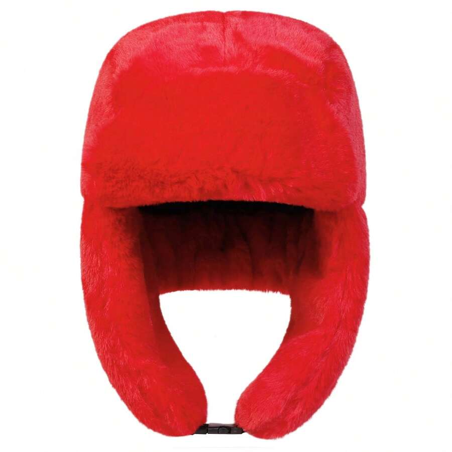 Men Pilot Hat - Red - View 1