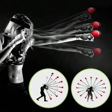 11 Piezas Pelota de Boxeo Cabeza para Reflejos, Reflex Ball Boxing Reflex Ball Headband, con Correas para Cabeza, Pelotas Entrenamiento, Guantes, adecuadas para Mejorar Velocidad de reaccin - inicial - Ver 8