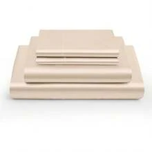 Silky Soft Pink Twin XL Satin Bed Sheets Set, 1 Deep Pocket Fitted Sheet + 1 Flat Sheet + 1 Pillowcase,  In 2025 - 米色 - 查看 3