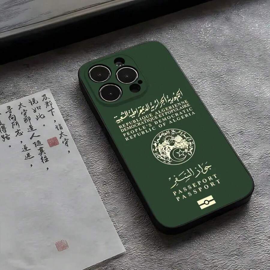 Algerian Passport Phone Case Shell Covercompatible with  15ProMax 11 13 15 14 Pro Xs Max Mini Xr X 7 8 6 6s Plus Cover-Covercompatible with  17 Hülle, 17 pro Hülle, 17 promax Hülle - z10 - Übersicht 1