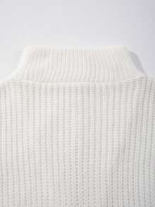 男士休闲宽松拉链领罗纹套头毛衣，简约百搭，秋冬款