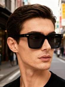 1 pieza Gafas de moda de estilo bohemio retro cuadradas, modelo básico adecuado para deportes, pesca, vacaciones, viajes, conducción, calle, playa, , actividades al aire libre, golf, conducción, festivales, salidas, senderismo, ropa de calle, fiestas, protección solar, elegante atuendo para salidas familiares, viajes, vacaciones, verano, playa, vacaciones, al aire libre, viajes - Multicolor - Ver 2