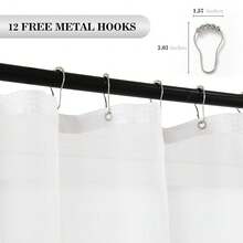 Waffle Weave Shower Curtain With Snap-In Fabric Liner Set, Hotel Style, Slub Textured Shower Curtain, 12 Metal Hooks Included, Waterproof & Washable Heavyweight Fabric, White, 72" W X 72" H{"Color_name":"WaffleWhite","Size_name":"72\"Wx72\"L(Packof1)"} - 多色2 - 查看 6