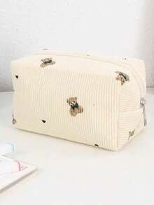 Cute Makeup Bag For Women Portable Travel Small Cosmetic Bags Zipper Toiletry Bag Washing Pouch Storage Bags,Makeup Pouch,Cosmetic Bag,Travel Essential,Large Capacity,Large Makeup Bag