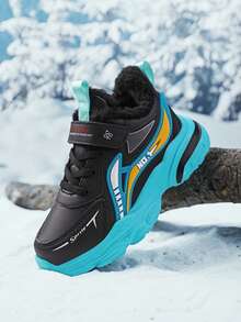 Calçados esportivos infantis com forro térmico e quentes para o inverno para meninos