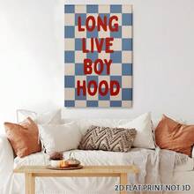 1pc Long Live Boyhood  Framed Wall Art - Canvas Prints Poster, Ready To Hang - Home Decor, Ideal For Home, Office Wall Decor, Family Gift, Living Room Bedroom Wall Decor - 彩色 - 查看 4