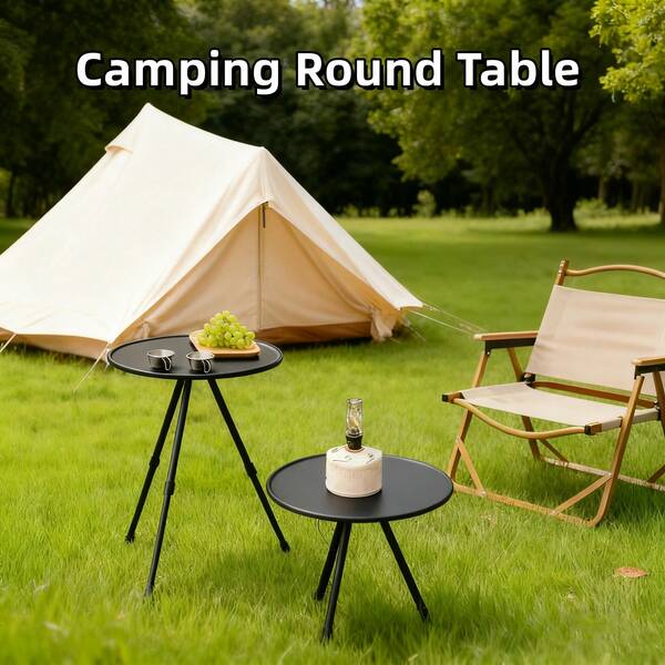 Outdoor Small Round Table Camping Leisure Ultra Lightweight Portable Picnic Garden Table, Coffee Table, Tea Table, Dining Table