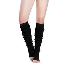V28 Long Leg Warmer, Women's Men 80s Party Ribbed Knit Dance Sports{"Color_name":"Hole71-2(Black+White)"} - Multicolor15 - View 4