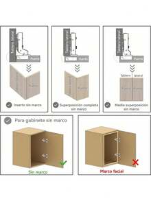 JEMUON Bisagras para Gabinete de Cierre Suave de Cocina, 12 Piezas Bisagras para Puertas de Cocina, Bisagras de Puerta Lenta Hidráulicas Silenciosas, Bisagras de Cierre Lento para Armarios, Roperos - Albaricoque - Ver 1