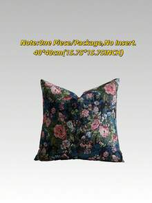 1pc/2pcs Floral Pattern Decorative Throw Pillow Cover, Suitable For All Seasons, Available In Multiple Colors, Patterns And Sizes, High-Density Jacquard Fabric Pillowcase (Pillow Insert Not Included), Zipper Closure, Suitable For Holiday Parties, Matching Beige Sofa Cushions, Sofa Pillows, Bed Pillows, Living Room, Office, Car Pillows, Also Can Be A Simple Soft Gift. - Green Peony - View 11