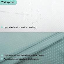 YI & ZE Waffle Weave Shower Curtain With Snap-In Fabric Liner Set, Hotel Style, Slub Textured Shower Curtain, 12 Metal Hooks Included, Waterproof & Washable Heavyweight Fabric, Teal, 72" W X 72" H{"Color_name":"WaffleTeal","Size_name":"72\"Wx72\"L(Packof1)"} - 多色4 - 查看 3