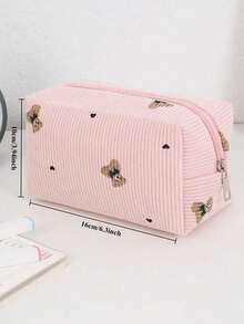 Cute Makeup Bag For Women Portable Travel Small Cosmetic Bags Zipper Toiletry Bag Washing Pouch Storage Bags,Makeup Pouch,Cosmetic Bag,Travel Essential,Large Capacity,Large Makeup Bag