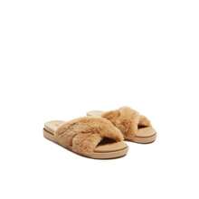 HOMEY FUR SLIP-ON FLATS - Pink - View 11