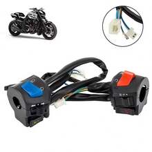 1 对 7/8 英寸 22 毫米左右摩托车车把安装开关，带喇叭和点火控制 - 1 Pair - 查看 8