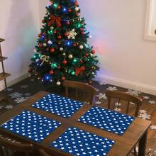 1 set/1 pieza/4 piezas/6 piezas/100 piezas Manteles individuales con estampado de estrellas, manteles individuales termoaislantes, adecuados para decoración del hogar, comidas festivas, decoración de cocina y fiestas, manteles individuales para fiestas, se pueden regalar - Multicolor - Ver 5