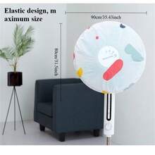 耐用的 PVC 塑料电风扇防尘罩 - 适用于所有风扇，易于清洁的设计，适合所有季节，家庭和办公室使用，莲花边缘设计，简约的外观，坚固的结构，办公室配件，用户必备