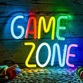 Game Zone Colorful Neon Light For Wall Decor - USB LED Neon Lights For Room Decor, Party Decor, Bedroom Man Cave