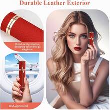 Refillable Travel Perfume Bottle U2013 Fine Mist Atomizer, Bottom Fill, Genuine Leather, TSA Approved, Daily Refresh Travel Red, 5ml - Đỏ + 0,3 Ounce - Xem 5
