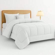 Lux Decor 5 Pc Comforter Set | Opulent Design | Includes Comforter, Bed Skirt, Decor Pillow Shams, 2 Pillow Shams (Twin Includes 1) | All Seasons Comforter | Pillow Cases And Shams | Elevate Bedroom Ambiance | Graduation Gifts, Home Decor, Back-To-School Gift, Luxury Bedding Set, Elegant Comforter Set, Soft Plush Comforter, Valentine's Day Romantic Bedroom, Spring Bedding Set, Complete Bed In A Bag, Matching Decor, Elegant Design, Luxury Look, Gift Set Idea, Guest Bedroom Ready, Modern Bedroom Style, Easy Bedroom Refresh, All-Inclusive Bedding, Everyday Bedding, Classic Style, Home Essentials - trắng - Xem 14
