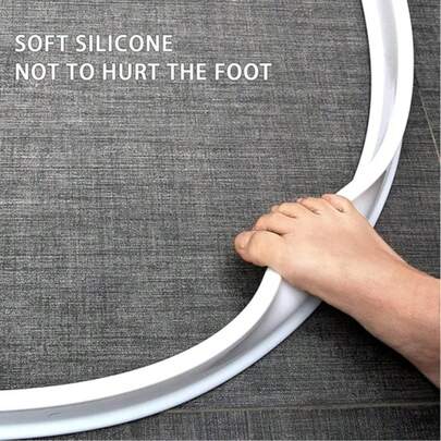 Universal Bathroom Waterproof Threshold Strip, Suitable For Bathroom/Shower Room, Specialized For Door Threshold Waterproofing | High Sealing Design, Prevent Shower Water Leakage, Keep Floor Dry | Durable Waterproof Material, Anti-Aging, Anti-Corrosion, No Deformation In Humid Environment | Easy Installation