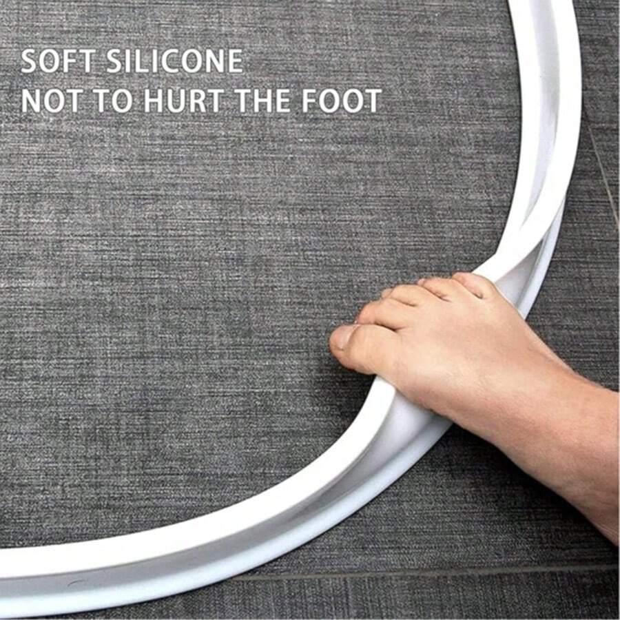 Universal Bathroom Waterproof Threshold Strip, Suitable For Bathroom/Shower Room, Specialized For Door Threshold Waterproofing | High Sealing Design, Prevent Shower Water Leakage, Keep Floor Dry | Durable Waterproof Material, Anti-Aging, Anti-Corrosion, No Deformation In Humid Environment | Easy Installation - Multicolor - View 1