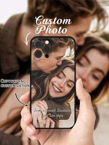 1pc Customized Photo Phone Case, Personalized Picture Phone Cover, Phone Case With Custom Image, Anniversary Gift