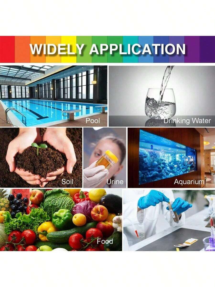 80张1-14通用PH试纸-米林纸PH制皂试纸-适用于水、酒、土壤PH广范试纸、PH精密试纸、PH值试纸、水质化妆品试纸、羊水唾液试纸