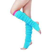 V28 Long Leg Warmer, Women's Men 80s Party Ribbed Knit Dance Sports{"Color_name":"Hole71-Mixb"} - 多色2 - 查看 1