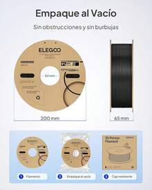 ELEGOO Filamento ABS 1,75 mm Azul 1KG, Filamentos para impresión 3D Precisión dimensional +/- 0,02 mm, para Mayoría Impresoras 3D FDM - ABS Blanco - Ver 9