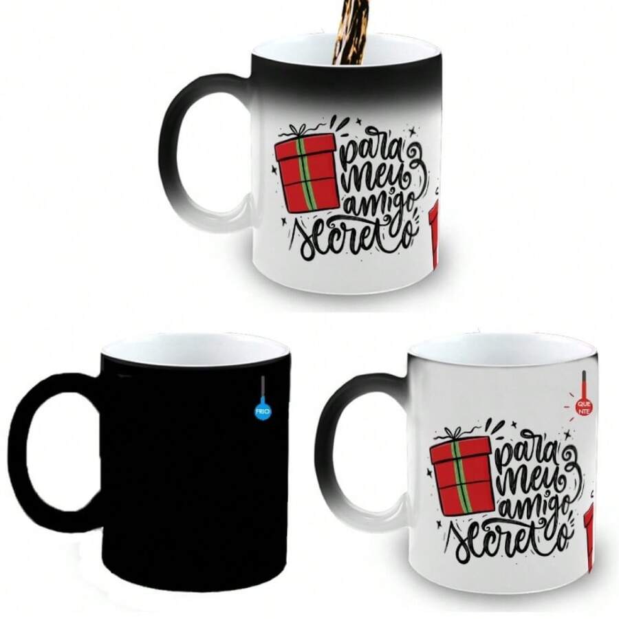 Caneca Mágica Porcelana Presente Natal Amigo Secreto