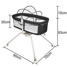 Lettino per neonati 2 in 1, culla per neonati, lettino da viaggio per neonati con zanzariera, da 0 a 10 kg, pieghevole, letto pieghevole, 90 * 70 * 93 cm
