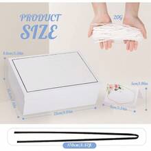 Joogee Gift Boxes With Bow And Shredded Paper Fill 25 * 18 * 8.5cm Cardboard Gift Box With Lid Blank Card For Birthday Wedding Holiday White