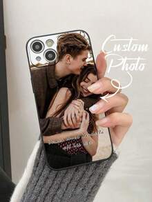 1pc Customized Photo Phone Case, Personalized Picture Phone Cover, Phone Case With Custom Image, Anniversary Gift