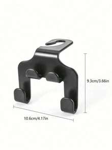 2pcs Hidden Multi-Functional Portable Vehicle Car Hook Creative Powerful Car Hook Inside Car Rear Seat Hidden Umbrella Storage Built-In Hook Hidden Chair Back Hook Car Creative Small Hook (Black) Car - Black - View 6